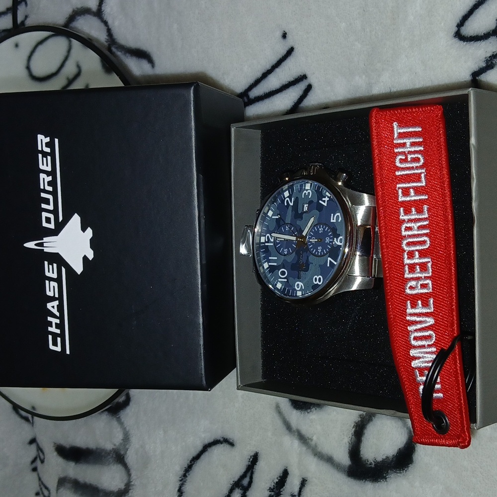Invicta X Chase Durer Men's Silver and Blue Camo Watch - Picture 4 of 5